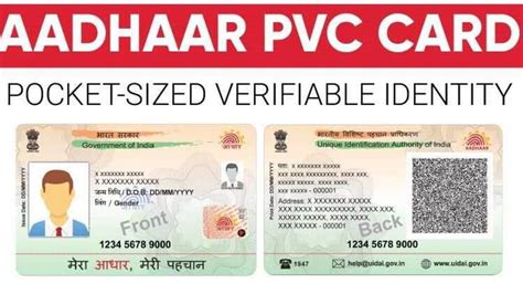 what is pvc smart card|aadhar pvc card price.